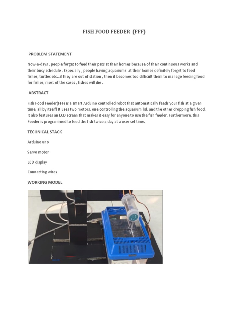 Smart Automatic Fish Feeder System | PDF