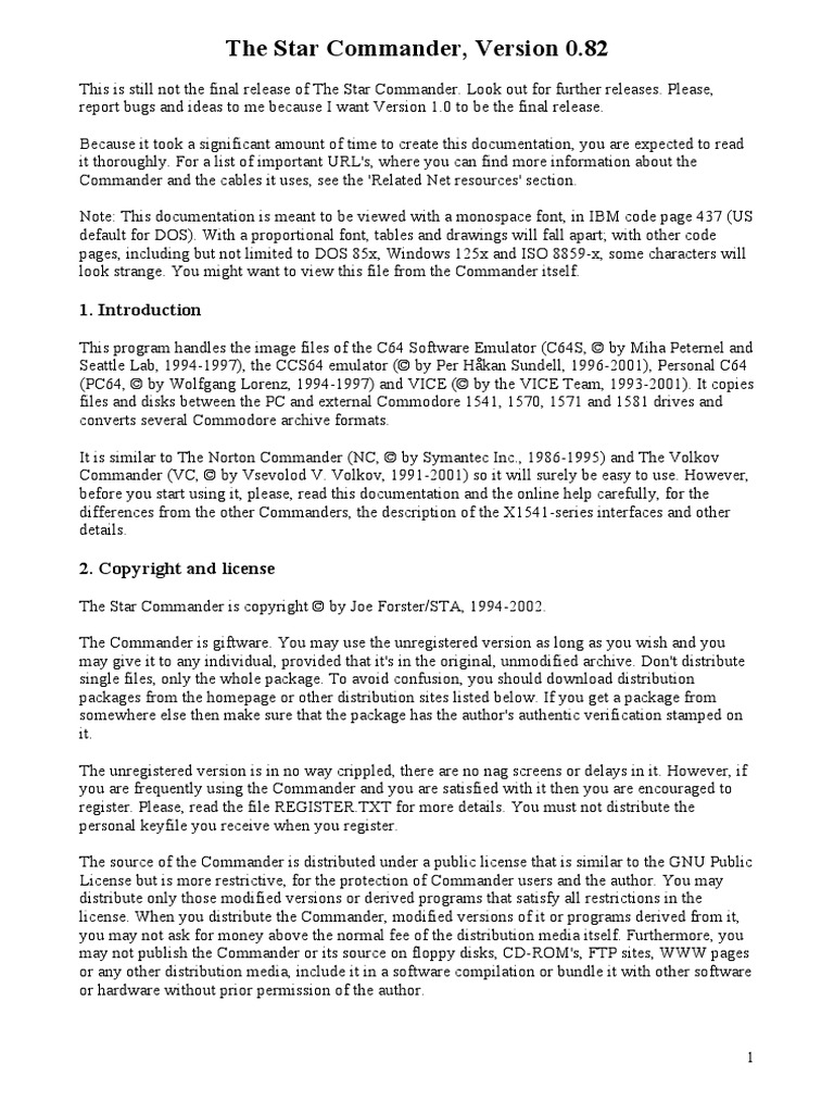 The Star Commander, Version 0.82 | PDF | Booting | Microsoft Windows