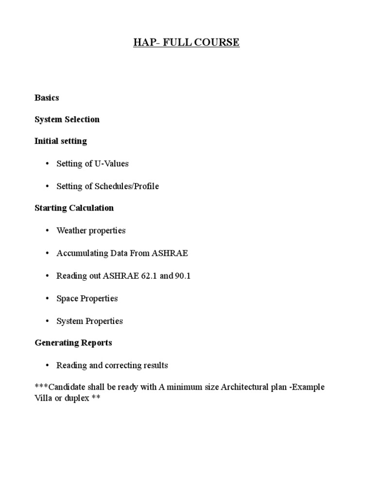 HAP Full Course: HVAC Basics & Reports | PDF | Computers | Technology ...