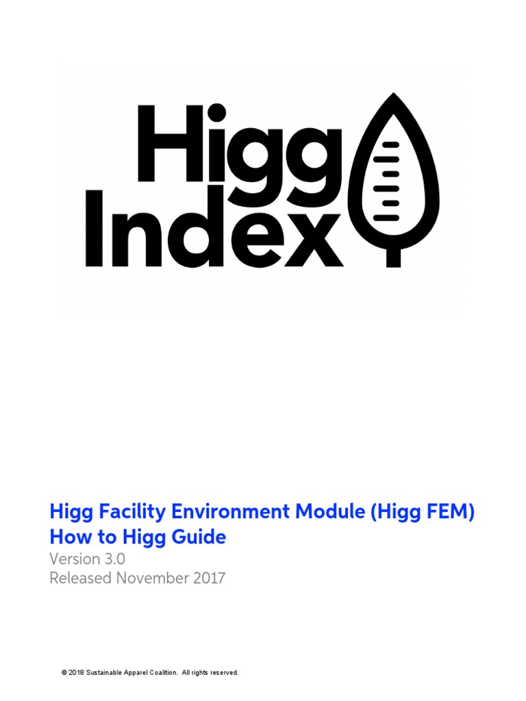 Higg FEM How To Higg Guide 2017 ENGLISH | PDF | Environmental Impact ...