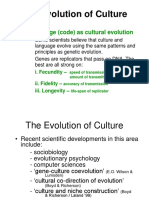 The Evolution of Culture: A. Language (Code) As Cultural Evolution
