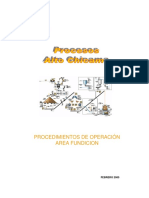 Procedimientos de Operación Area Fundicion: FEBRERO 2005