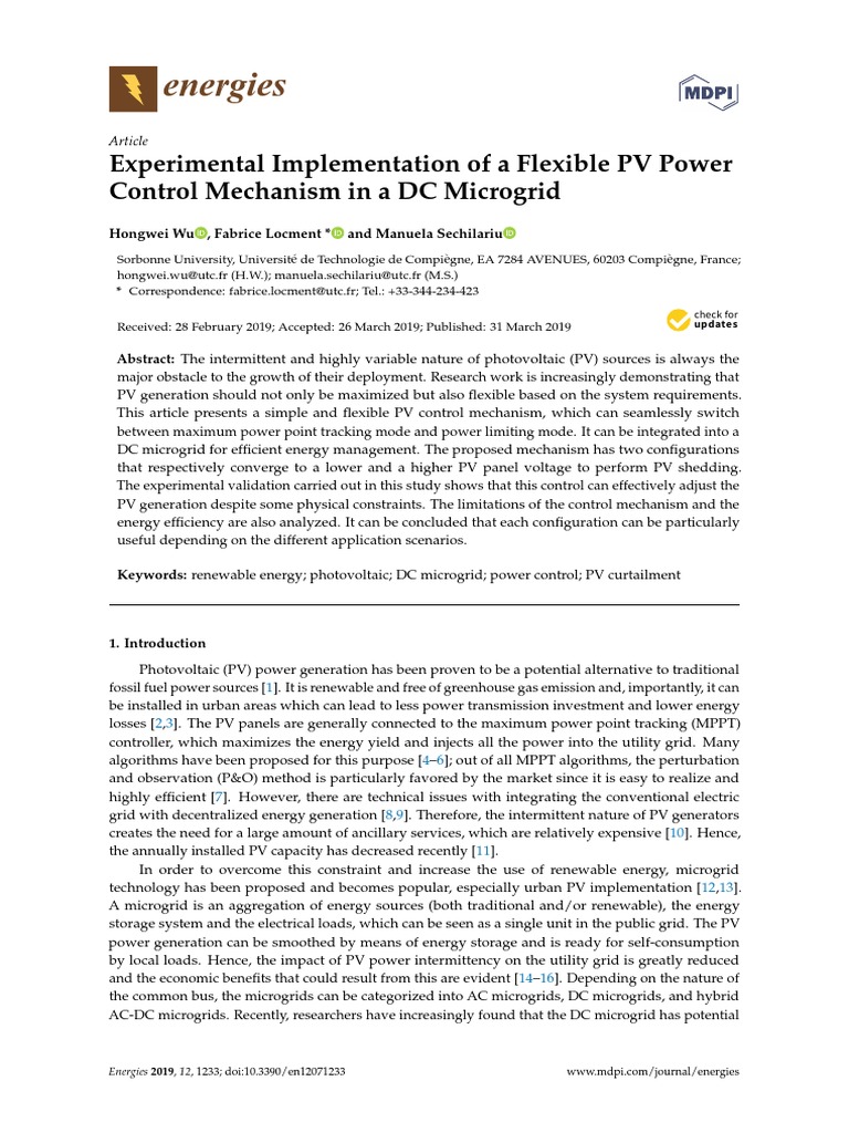 Paper Energies Distributed Generation Photovoltaics