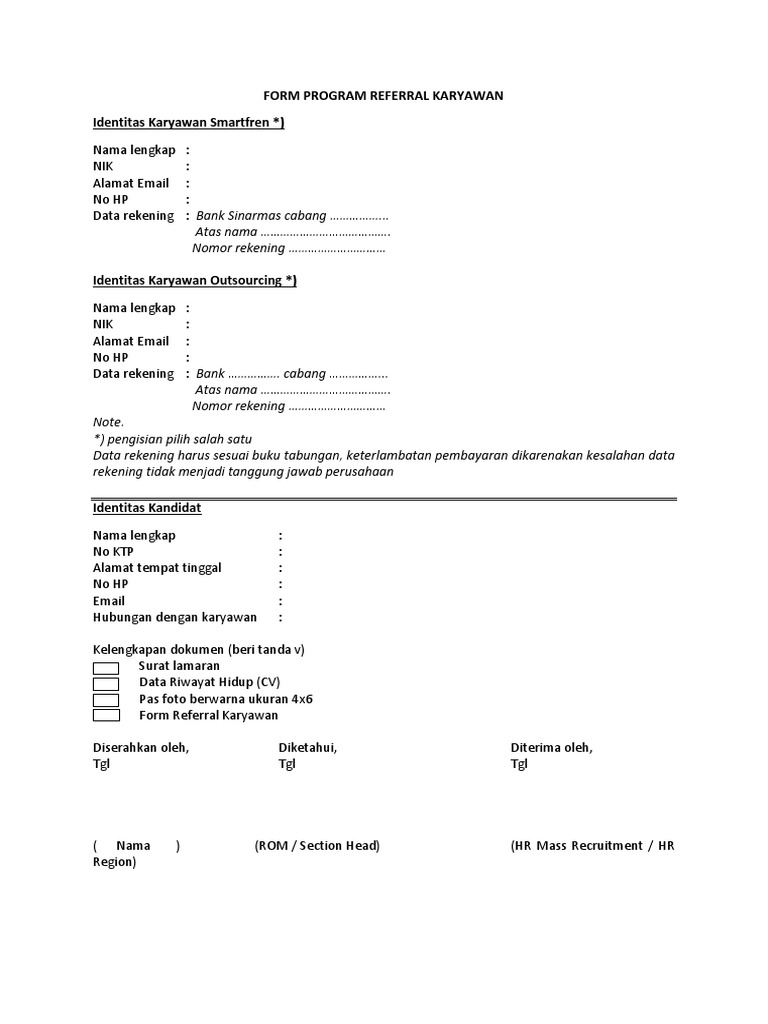 Form Ref Sgs | PDF | Karier & Perkembangan