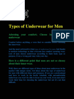 Types of Underwear For Men 