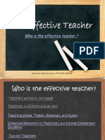 Characteristics of An Effective Teacher