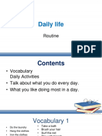 Daily routines and activities under 40 characters