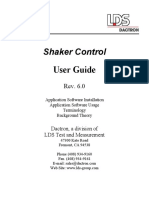 Shaker Control User Guide