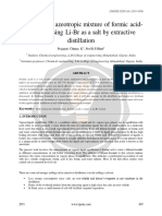 Separation of Azeotropic Mixtures of Formic Acid Water by Using Lithium Bromide As A Salt by Extractive Distillation Ijariie2071