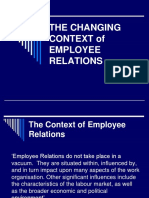 THE CHANGING CONTEXT OF EMPLOYEE RELATIONS