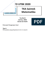 TO 8 UTBK 2020 TKA Saintek Matematika IPA PDF