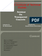 Seminar On Transparent Concrete