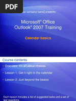 Microsoft Office Outlook 2007 Training: Calendar Basics