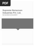 Supreme Nonwoven Industries PVT LTD PDF