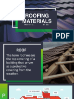Roofing Materials: M O D U L E 1 1 BT 2 1 3
