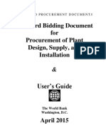 WORLDBANK-SBD ProcurementofPlantDesignSupplyandInstallationandUserGuideApril2015 PDF