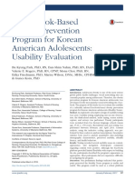 A Facebook-Based Obesity Prevention Program For Korean American Adolescents Usability Evaluation