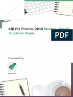 SBI PO Prelims 2016 Memory Based Question Paper (English) .PDF-48