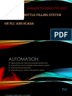 Summer Training Project: Automatic Bottle Filling System On PLC and Scada