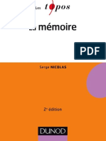 La Memoire Serge - Nicolas Dunod PDF
