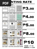 Printing Price List 2023 | PDF