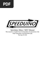 Speeduino Miata / MX5 Manual: This Manual Is Compiled From The Speeduino Documentation Wiki: Thu Sep 20 2018