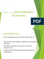 Unit 1 Extension Education-An Overview