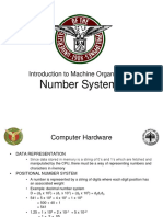 Number Systems: Introduction To Machine Organization
