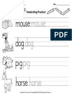 Handwriting Paper For Kids PDF