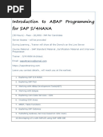 Abap s4 Hana