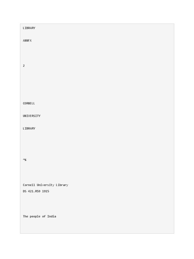 The People Of India Pdf Caste Race Human Categorization