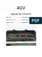 Conector 4GV ligação pino