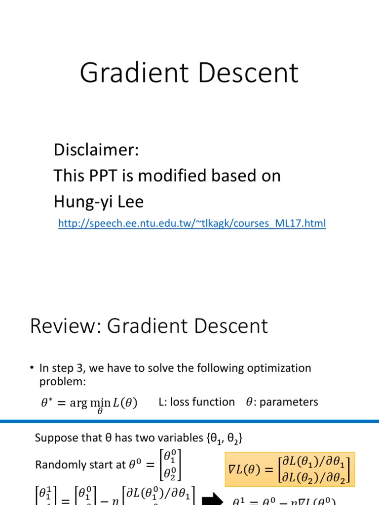 Gradient Descent Techniques Overview | PDF | Teaching Mathematics ...