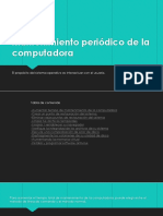 Mantenimiento Periódico de La Computadora