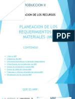 Planeacion de Los Requerimientos de Materiales (MRP