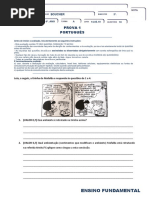 MODELO DE AVALIAÇÃO COM CONTEÚDOS DE 6º ANO