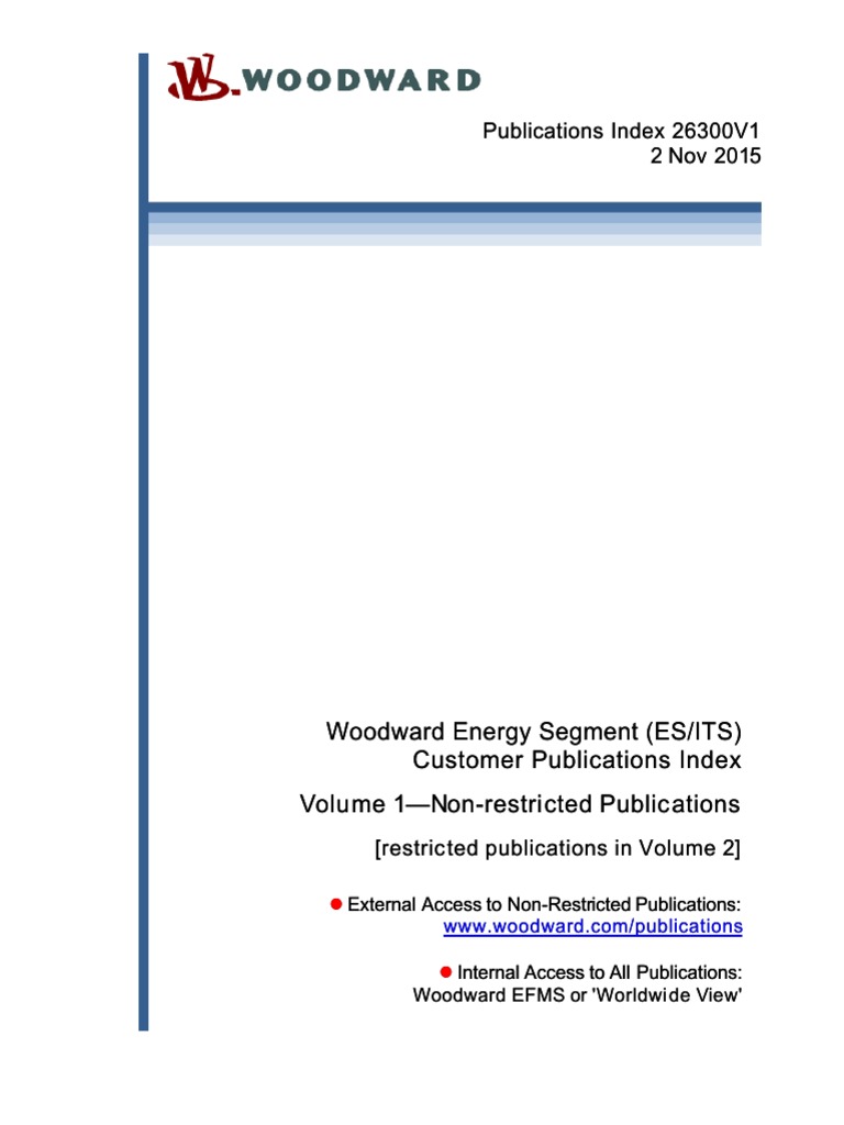 Edoc Pub v1new Woodward Master Index Non Restricted Engine Technology Manufactured Goods