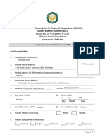 Application Form SAARC