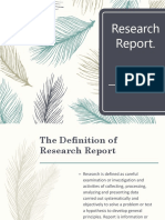 How to Write a Good Research Report