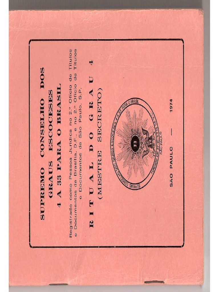 REAA - Ritual Do Grau 4 - Mestre Secreto PDF | PDF