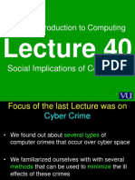 CS101 Introduction To Computing: Social Implications of Computing