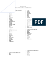 Lista de Palabras Por Campos Semanticos