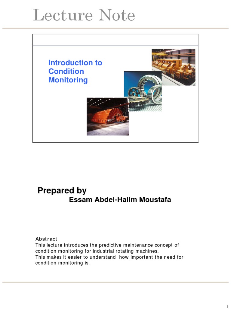 Predictive Maintenance in Condition Monitoring | PDF | Amplitude | Root ...