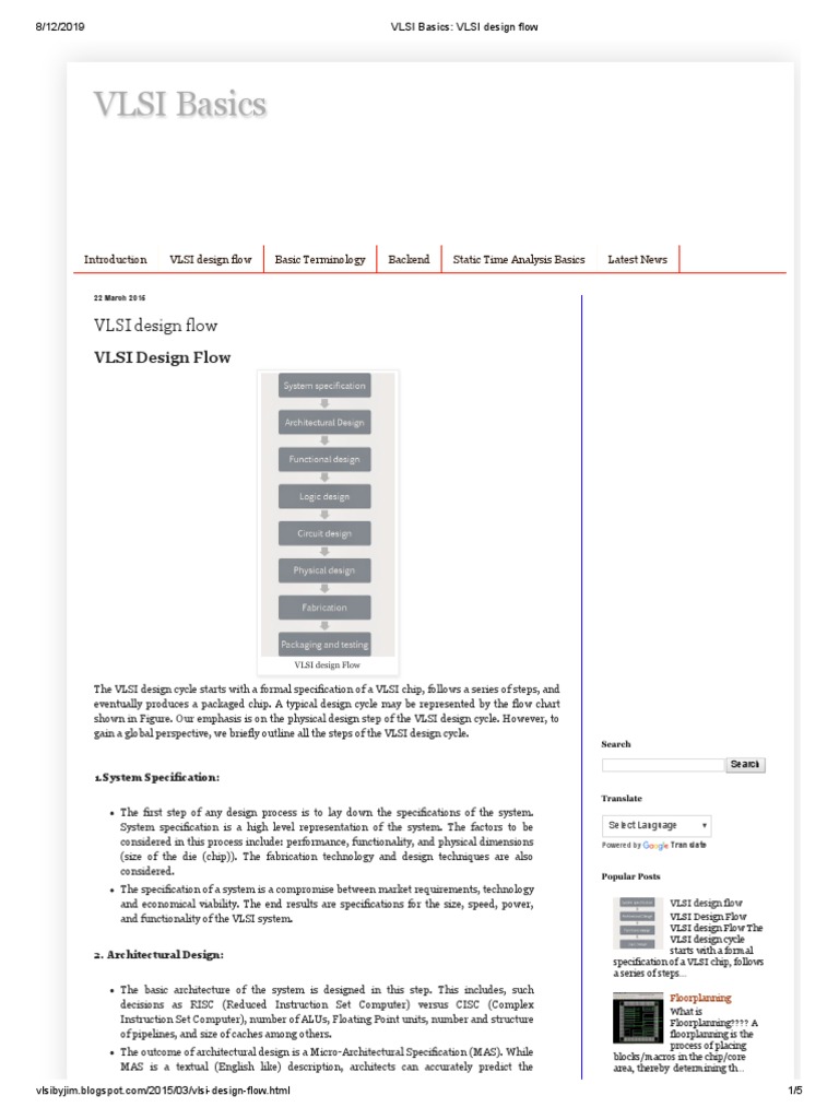 VLSI Basics - VLSI Design Flow | PDF | Logic Synthesis | Semiconductor ...