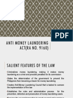 Anti Money Laundering ACT (RA NO. 9160)