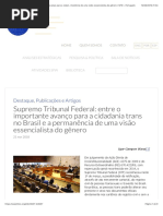 Supremo Tribunal Federal/ entre o importante avanço para a cidadania trans no Brasil e a permanência de uma visão essencialista do gênero | SPW – Português