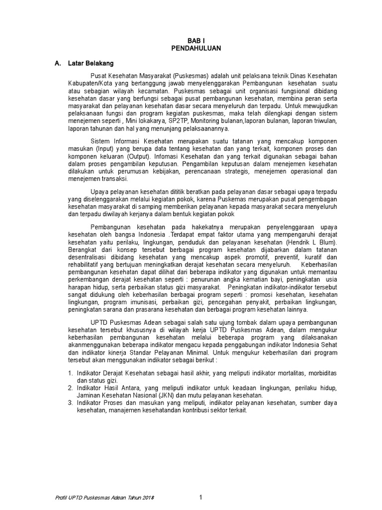 Profil Puskemas | PDF