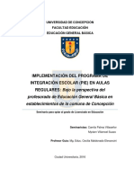 Tesis Implementacion Del Programa de Integracion Escolar