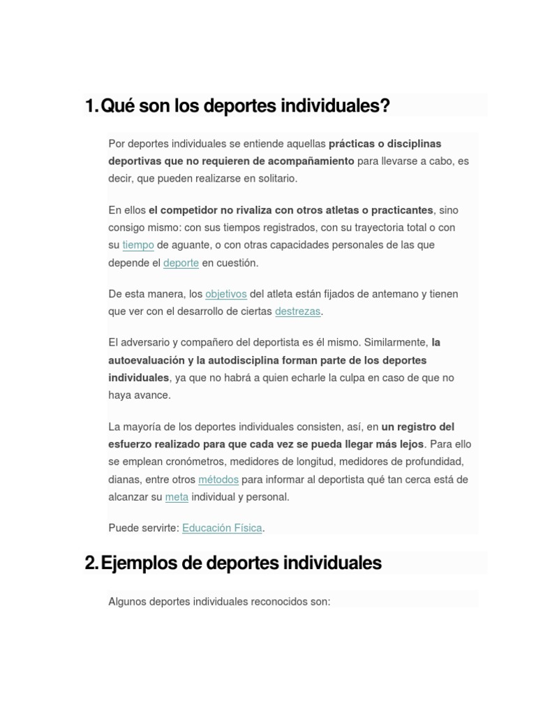Deportes | PDF | Deportes | Deporte del atletismo
