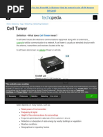 Cell Tower: Definition - What Does Mean?